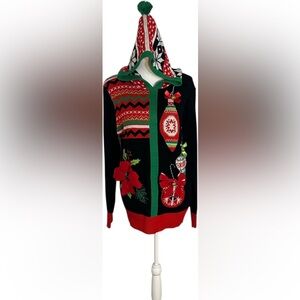 Holiday Black and Red Women's Sweater